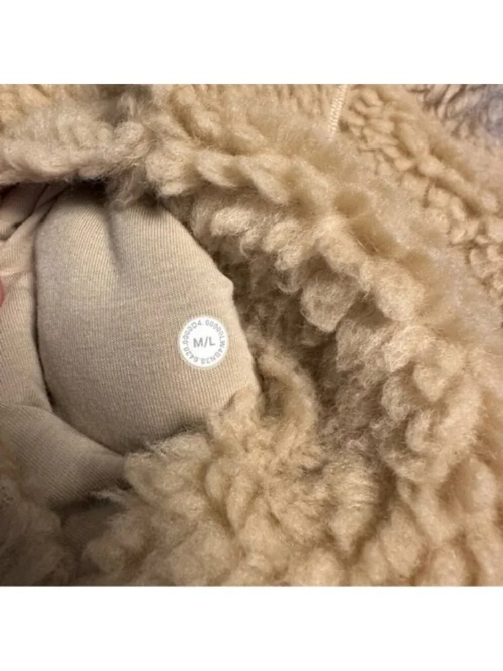 Lululemon Athletica | Tan Sherpa Oversized Scuba Hoodie Size M/L